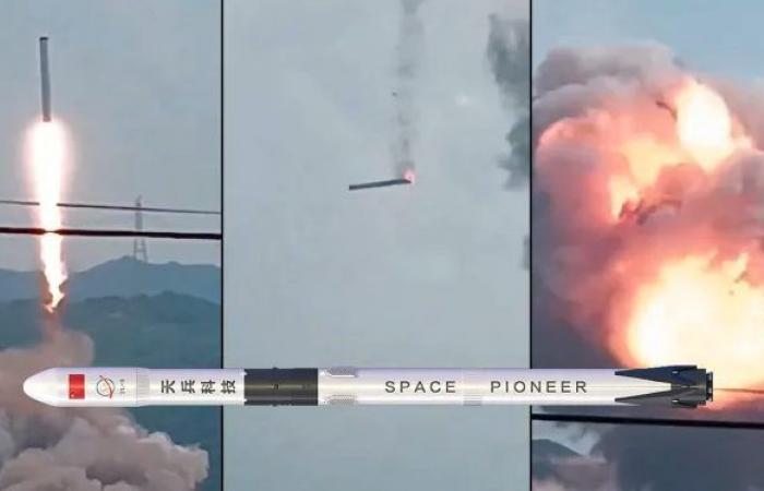 Parte de un cohete chino se desprende durante el despegue y se estrella: vídeo del accidente