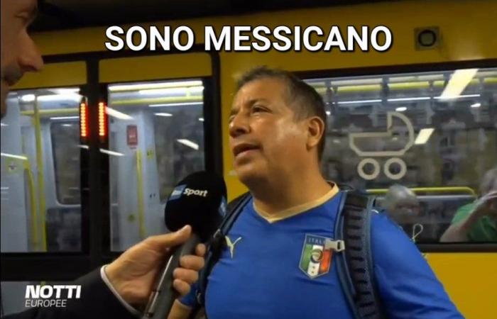 El corresponsal detiene a un aficionado italiano tras Italia Suiza: “¿Qué opinas del partido?”. Y él: «Soy mexicano» – El video
