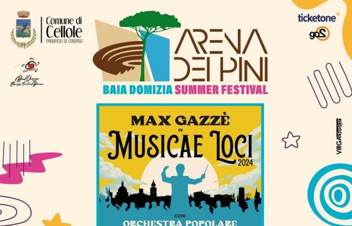 Max Gazzè en concierto en la Arena dei Pini de Baia Domizia