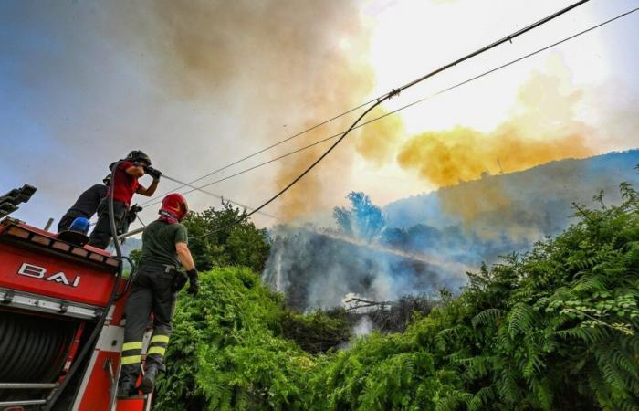 Incendio en Camaldoli, inicio de las llamas inmediatamente sofocado en via Montagna Spaccata