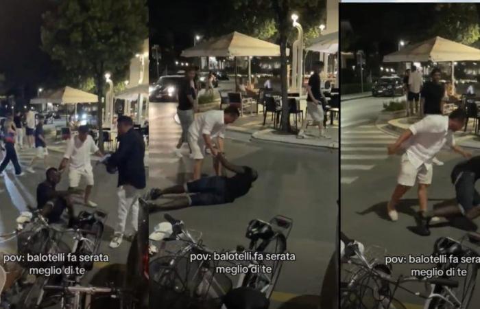 Balotelli cae en la calle en Lignano y no puede levantarse, el video viral: “Fue una gran velada”