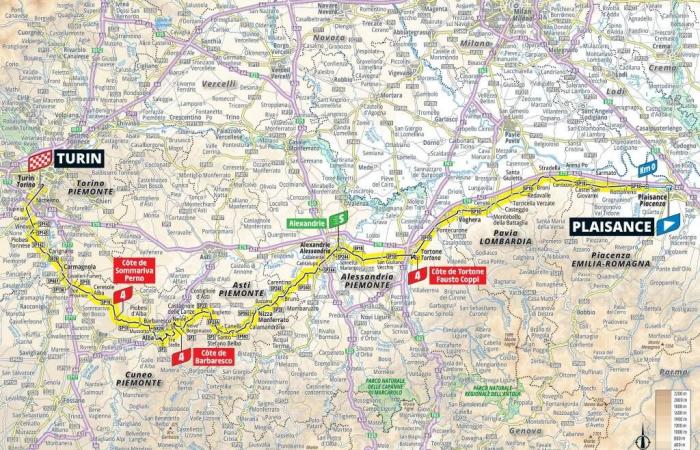 Piacenza se pone amarilla, mañana por la mañana inicio de la tercera etapa del Tour