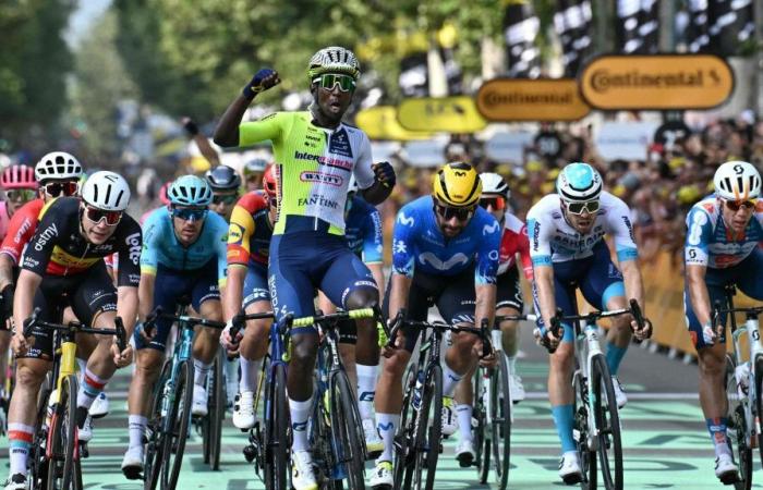 Girmay gana en Turín, es la primera vez que Eritrea participa en el Tour de Francia. Carapaz nueva camiseta amarilla