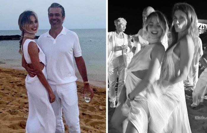 Cristina Marino y Luca Argentero hermosos de total white en la boda de su amigo, con ellos también está Elisabetta Canalis: mira – Gossip.it