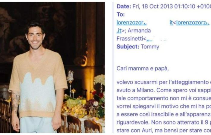 Tommaso Zorzi publica el correo electrónico con el que se lo confesó a sus padres: “Amo a un chico, sé lo decepcionante que puede ser”