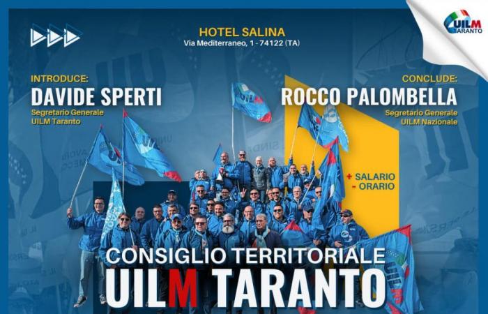 Consejo territorial de Uilm en Taranto el 5 de julio