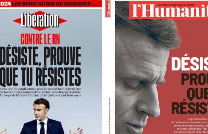 “Libération” y “L’Humanité” tuvieron la misma idea en la primera página, sin hablarse