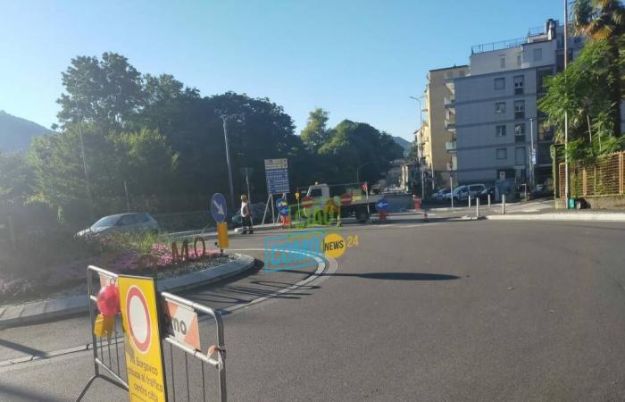 Segundo día de obras en Borgovico: primeras ralentizaciones en Viale Rosselli, mucho tráfico en los cruces