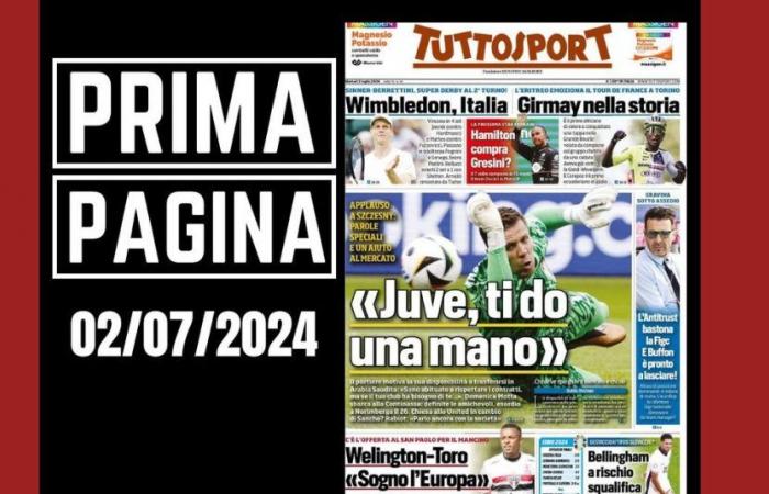 Portada de Tuttosport: “Szczesny: ‘Juventus, te echaré una mano'”