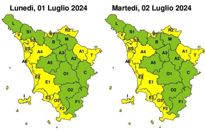 Toscana, código amarillo para tormentas fuertes en la costa y en las zonas nororientales de los Apeninos
