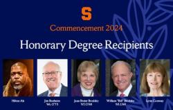 Se presentarán cinco títulos honoríficos en la graduación de 2024 – Syracuse University News