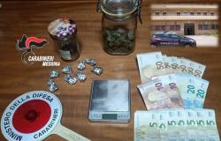 Messina: En casa con drogas, 28 años arrestado por la policía