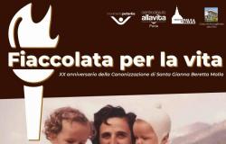Pavía, sábado 27 de abril la “Procesión de las antorchas por la vida” en memoria de Santa Gianna Beretta Molla