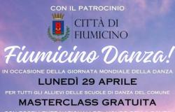 Fiumicino, 29 de abril Clase magistral del Día Mundial de la Danza abierta a todos con profesores de fama mundial