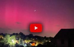 La aurora boreal también es visible en Italia, el cielo se tiñe de rojo en muchas regiones; video