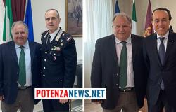 El Presidente del Tribunal Militar de Nápoles llega a Potenza, recibido por el Comandante de la Legión de Carabinieri “Basilicata”. Los detalles