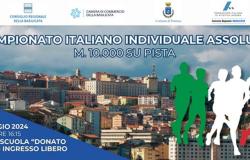 Potenza, mañana 12 de mayo en el campamento escolar “Donato Sabia” el campeonato italiano de 10.000 metros