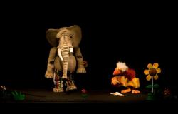 Teatro TK de Castellammare di Stabia, emocionante espectáculo para niños: El elefante olvidadizo y el pato entrometido
