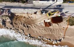 Agrigento, las obras paradas en el carril bici de Viale delle Dune (foto y vídeo)