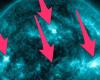 Video de la NASA muestra 4 llamaradas que estallan en el Sol a la vez, de cara a la Tierra