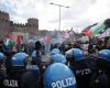 25 de abril, manifestaciones en Italia por el Día de la Liberación | Insultos y petardos entre las marchas pro Palestina y la brigada judía en Roma