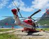 El helicóptero de los bomberos de Malpensa entra en acción en Porlezza
