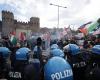 Roma, alta tensión el 25 de abril: insultos y lanzamiento de objetos entre la Brigada Judía y los manifestantes pro palestinos – El vídeo