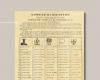 Tarjeta de las elecciones municipales de Nicastro del 31 de marzo de 1946 para celebrar el 25 de abril en Lamezia.