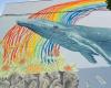 Catania, una ballena jorobada en el centro del nuevo mural que se alimenta de smog