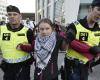 Eurovisión 2024, la policía desaloja a Greta Thunberg y a los manifestantes pro palestinos frente al Malmo Arena