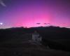 La aurora boreal sobre los cielos de Abruzzo, el efecto de la tormenta geomagnética