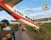 Aterrizaje de emergencia en Reggio Emilia, el avión acaba en el campo