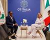 Cumbre del G7, reunión bilateral Meloni – Adesina (Presidente del Banco Africano de Desarrollo)