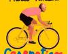 Tour de Francia en Cesenatico: ampliación de Pantani en el césped del estadio para tomas aéreas
