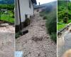 Deslizamientos de tierra en Grigno, una decena de familias evacuadas: inspección de los técnicos, se están realizando trabajos para limpiar las calles de escombros