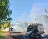 Dueville, incendio de maquinaria agrícola: no hay heridos