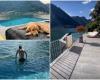 Magníficas vistas, los niños y el perro somnoliento junto a la piscina: Fedez regresa por sorpresa a la villa en el lago de Como. Las fotos