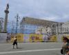 Trabajos febriles en la gigantesca obra de construcción para la visita del Papa a Trieste
